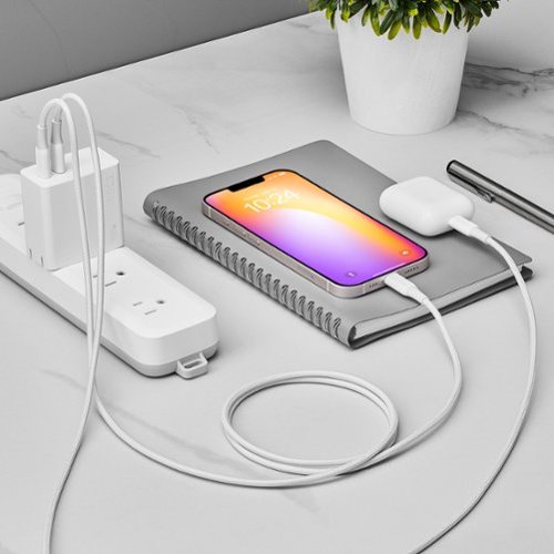 Insignia™ 4' Lightning to USB-C Braided Charge-and-Sync Cable (2 Pack) - Moon Gray GLOBAL SHIPPING