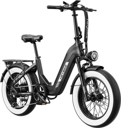 Heybike - Ranger S 2.0 Foldable Step-Thru Fat-Tire Ebike w/ 750W Motor, Hydraulic Disc Brakes, 55 Miles Max Range, 28MPH - 70*24.4*50 inch - Black
