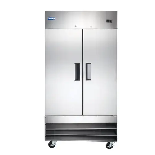 Front. Magic Chef - E-Series 47 in. 12 cu. ft. 2 Door Under Counter Refrigerator in Stainless Steel - Stainless Steel.