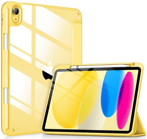 DTTO - Case for iPad (A16) 11-inch 2025 and iPad 10th Generation 10.9 Inch 2022, Clear Back and TPU Shockproof Frame Cover - Yellow-Front_Standard 
