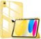 DTTO - Case for iPad (A16) 11-inch 2025 and iPad 10th Generation 10.9 Inch 2022, Clear Back and TPU Shockproof Frame Cover - Yellow-Front_Standard