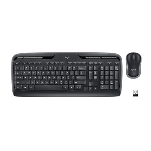  Logitech - MK320 Full-size Wireless Membrane Keyboard and Mouse Bundle - Black
