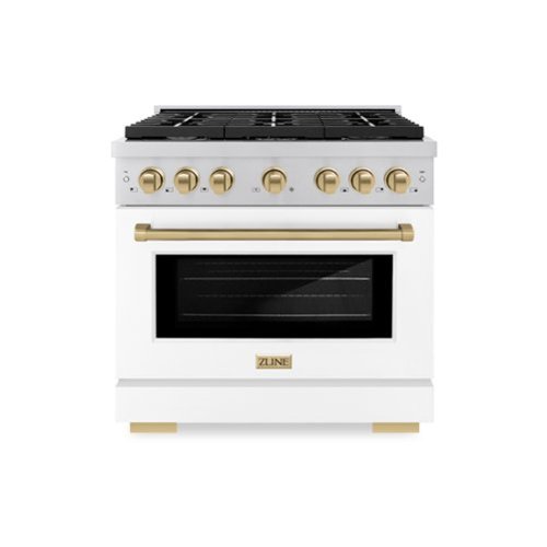 ZLINE - Autograph 36" Paramount Dual Fuel Range with Bronze Accents (SDRZ-WM-36-CB) - White