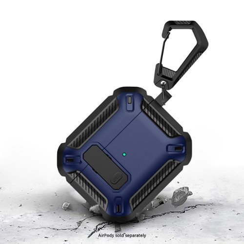 SaharaCase Raider Series Heavy-Duty Case for Apple AirPods 4 and AirPods 4 with Active Noise Cancellation - Midnight Blue BUY IN EUROPE