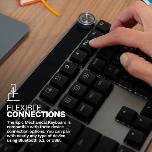JLab Epic Mechanical Advanced Multi-device Wireless Keyboard - Black HOW TO BUY