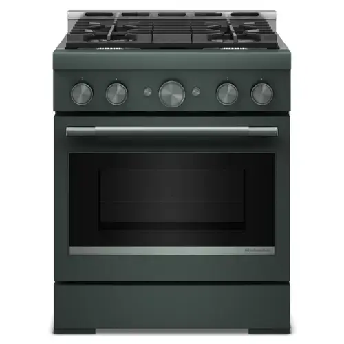Front. KitchenAid - 4.1 Cu. Ft. Slide-In Commercial Gas True Convection Range with Self-Cleaning and No Preheat Air Fry Mode - Juniper.