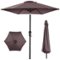 Best Choice Products - 10ft Outdoor Steel Market Patio Umbrella w/ Crank, Tilt Push Button, 6 Ribs - Deep Taupe-Front_Standard