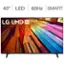 43" LED 60Hz SMART LG UHD AI ThinQ