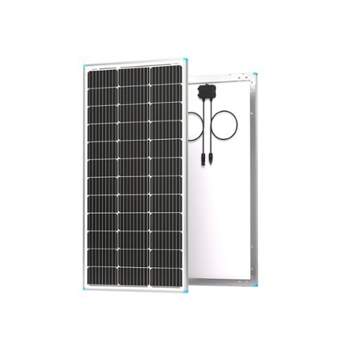 Renogy - Solar Panel 100 Watt 12 Volt, for RV Marine Rooftop Farm Battery and Other Off-Grid Applications - Black