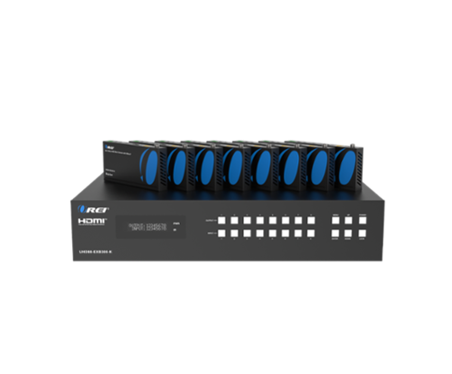 Orei - 4K HDBaseT 8x8 HDMI™ Extender Matrix – 300ft (Cat6) (UHD88-EXB300-K) - Black-Front_Standard 