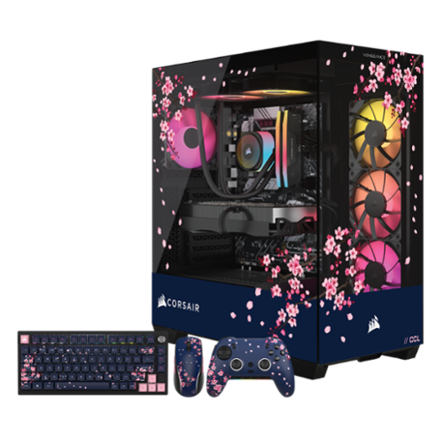 CORSAIR - VENGEANCE a7500 Gaming Bundle - AMD Ryzen 7 9800X3D CPU, NVIDIA GeForce RTX 5070 Graphics, 32GB VENGEANCE RGB DDR5 - Dark Cherry