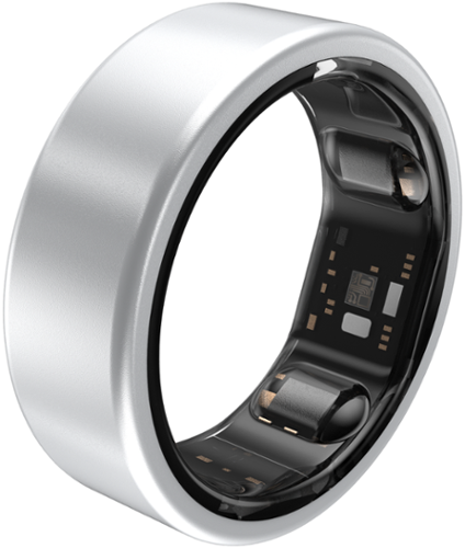QALO - QRNT Original Smart Ring – Snug Fit – Size Up –  Size 10 - Silver - (2025)-Front_Standard 