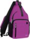 mosiso - Sling Bag Crossbody Shoulder Bag Travel Hiking Daypack Chest Bag with Front Square Pocket&USB Charging Port - Slate Gray-Front_Standard