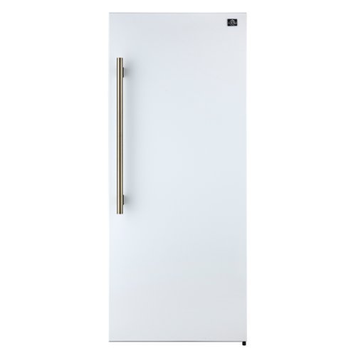 Forno Appliances - Maderno 13.6 Cu. Ft. Right Swing Upright Convertible Freezer with Antique Brass Handles - White