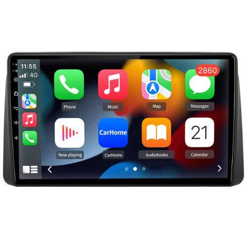 Junsun - For Dodge Grand Caravan 2008-2020 8 Core 4+64GB 9"Android 15 carplay Car Stereo Radio GPS Navi WIFI BT FM RDS DSP SWC - Black-Front_Standard 