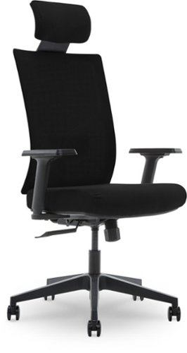 La-Z-Boy - Ergonomic Executive Mesh Office Chair with Adjustable Headrest and Lumbar Support - Black-Front_Standard 