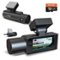 Rexing - C2 Pro 4K Dual Dash Cam with Front & Rear 4K, 5GHz Wi-Fi, Parking Mode, 32GB Card - Black-Front_Standard