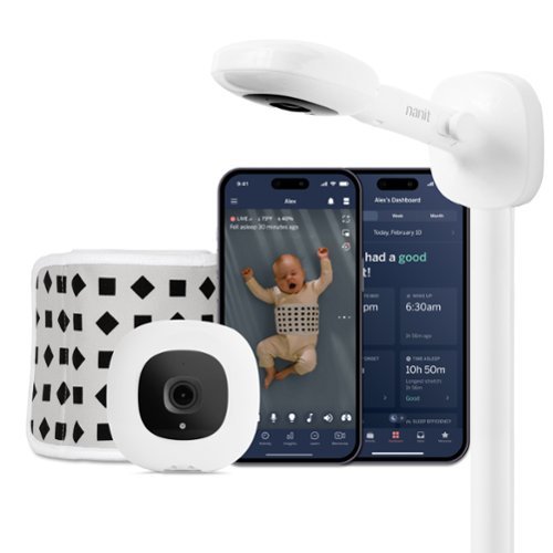 Nanit - Pro Smart Baby Monitor & Wall Mount - White-Front_Standard 