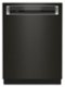 KitchenAid - 24" Top Control Built-In Stainless Steel Tub Dishwasher with 3rd Rack, LED Interior Lighting, 44 dBA - Black Stainless Steel-Front_Standard