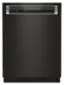 Front. KitchenAid - 24" Top Control Built-In Stainless Steel Tub Dishwasher with 3rd Rack, LED Interior Lighting, 44 dBA - Black Stainless Steel.