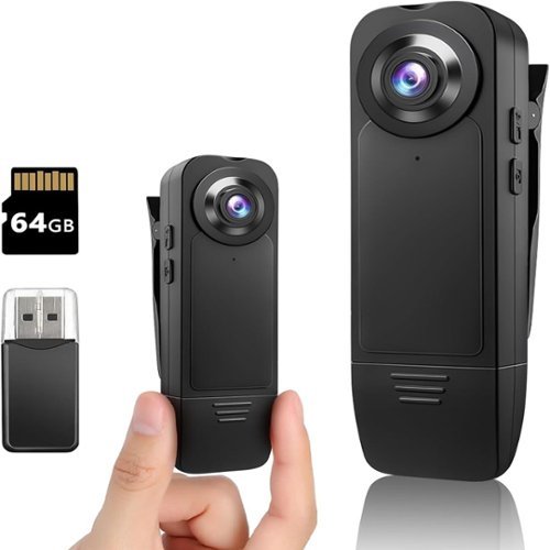 RTMB - Mini Body Camera 1080P Police Body Camera with Memory Card,Body Worn Cam,Premium Portable,Wearable Patrol Video - Black-Front_Standard 