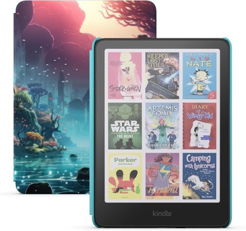 Amazon - Kindle Colorsoft Kids (16 GB) – First Kindle for kids in color, with cover - 2025 - Fantasy River-Front_Standard