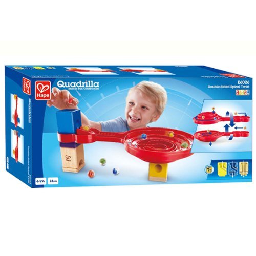Hape - Hape: Quadrilla: Double-Sided Spiral Twist - 18pc Wooden Toy Accessory, Ages 4+