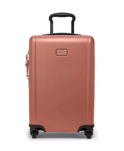 Front. TUMI - Ventra Expandable Carry-On Spinner Suitcase - Cinnebar Texture.