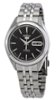 Seiko - 5 Automatic SNKL23J1 Mens Watch 21 Jewels Japan Made Stainless Steel Black Dial Day/Date Display 30M - Silver/Black-Front_Standard