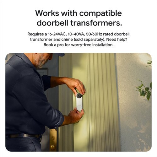 Google Nest Doorbell (wired, 3rd gen) - Latest Model - 2K Video and Gemini - Linen BUY IN EUROPE