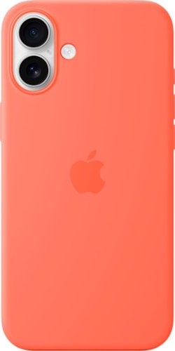 Apple - iPhone 16 Plus Silicone Case with MagSafe - Tangerine