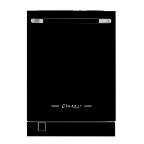 Unique Appliances - 24" Classic Retro Panel Ready Top Control Dishwasher, 42 dBa - Midnight Black