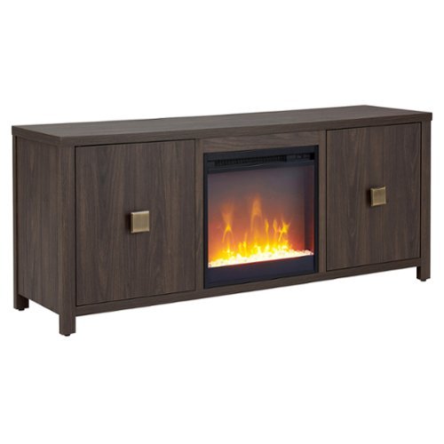 Camden&Wells - Juniper Crystal Fireplace TV Stand for Most TVs up to 65" - Alder Brown-Angle_Standard 