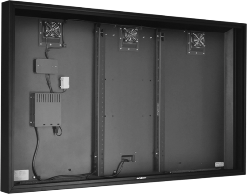 Apollo Enclosures - Apollo 75" Deluxe Direct Sun Outdoor TV Enclosure for 70" to 75" TVs, Quality Aluminum Construction, UL/CSA certified - Black-Angle_Standard 