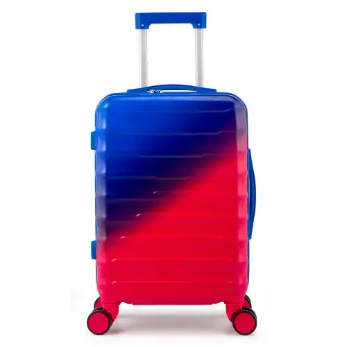 Front. Winado - 20" Carry-on Airline Approved Small Luggage Hardshell PC+ABS Gradient Color Suitcase with TSA Lock for Travel Business - Gradient Red to Blue.