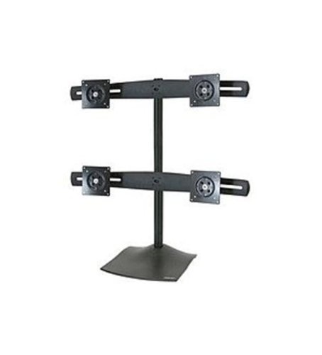 Ergotron - DS100 Series 33-324-200 Quad-Monitor Desk Stand - Steel - Black-Front_Standard 