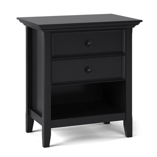 Simpli Home - Amherst Bedside Table - Black-Front_Standard 