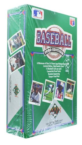 1990 Upper Deck Baseball Low Series Wax Box 1990 Upper Deck Baseball Low Series Wax Box