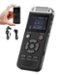 VEVOR - Digital Voice Recorder, 128GB, Voice Activated Recorder with Playback, Audio Recording Device with Password USB - Black-Front_Standard