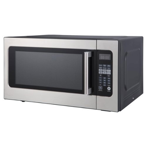 Magic Chef - 1,200 Watt 2.2 Cubic Feet Digital Touch Countertop Microwave - Silver-Front_Standard 