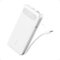 Anker - Power Bank, 20,000mAh Travel Essential Portable Charger with Built-in USB-C Cable - White-Front_Standard