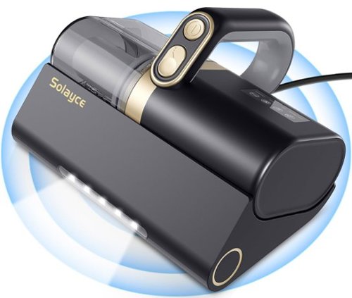 Solayce - BV100 Double Cup Bed Vacuum Cleaner with UVC LED, 16Kpa Suction 500W & Low Noise, Ultrasonic UV Cleaner for Mattresses - Gray-Front_Standard 