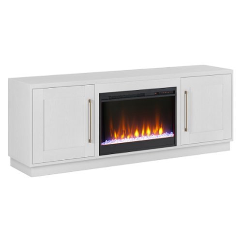 Camden&Wells - Cove Crystal Fireplace TV Stand for Most TVs up to 75" - Alabaster