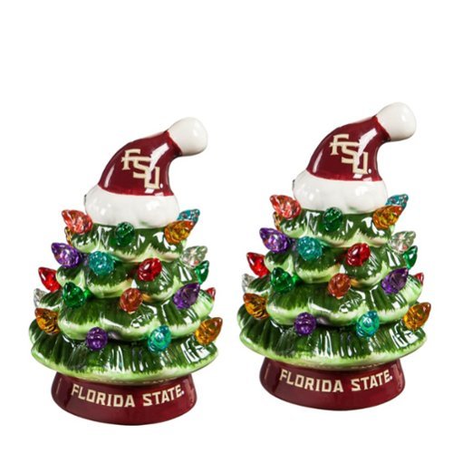 Evergreen Enterprises - Florida State Seminoles 2-Pack 4" Ceramic LED Christmas Tree Set - Multicolor-Front_Standard 