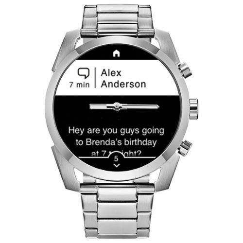 Citizen CZ Smart Unisex Hybrid 42.5mm Stainless Steel Smartwatch with Silvertone Stainless Steel Bracelet GLOBAL SHIPPING