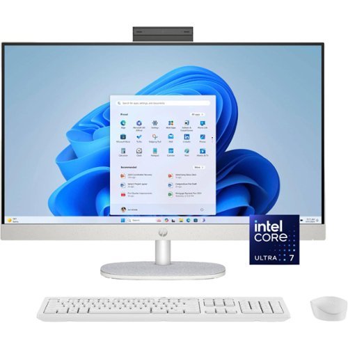 HP - 27'' FHD Touchscreen All-in-One Desktop,Intel Ultra 7 255U,64GB DDR5,4TB SSD,Iintel Graphics,Win 11 - White-Front_Standard 