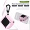 Dteck - for Samsung Galaxy Buds 4 / Galaxy Buds 4 Pro Case with Lock Clip and Phone Stand, Comes with Hook and Cleaning Pen - Pink-Front_Standard