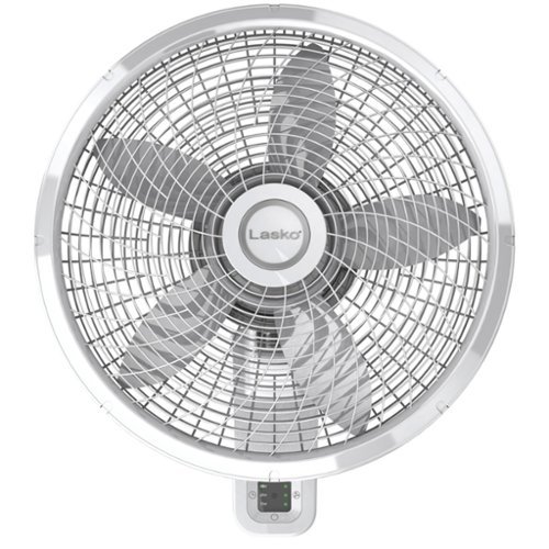 Lasko - 22.5 in. H X 18 in. D 3 speed Oscillating Wall Mount Fan Remote Control-Front_Standard 