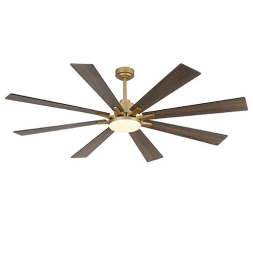 Vaczon - 72 Inch Ceiling Fan with Light and Remote, 24W 3CCT Dimmable, 8 Blades, 6-Speed Reversible, Modern Ceiling Fan - Weathered wood-Front_Standard 