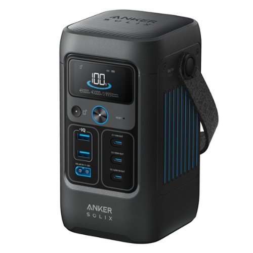  Anker - SOLIX C200X DC Portable Power Station 192Wh(60,000mAh)/200W Power Bank Station for Outdoor Camping,Traveling&amp;Emergencies (192 Wh Capacity) - Black
